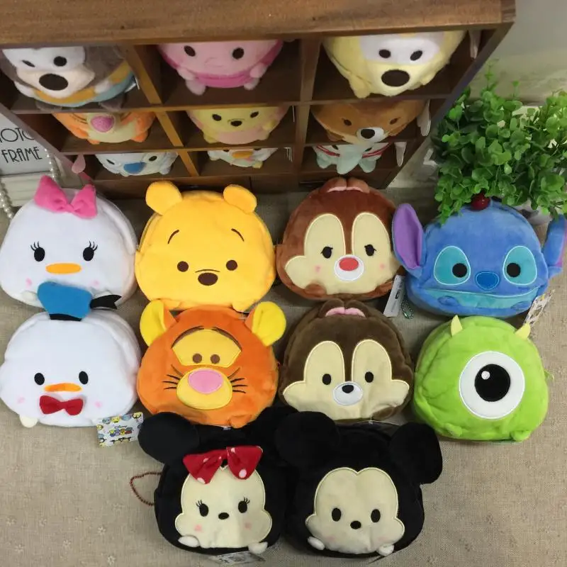 

2018 Sale Zipper Necessaire Organizer Mickey Minnie Mike Fuzzy Plush Handbag Makeup Bag Cosmetic Money Coin Card Bags New