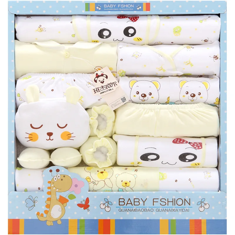 

High Quality 100% Cotton 18pcs Baby Clothing sets Dinosaur Infant Newborn Gift Set Boys Girls Baby Clothes christmas gift
