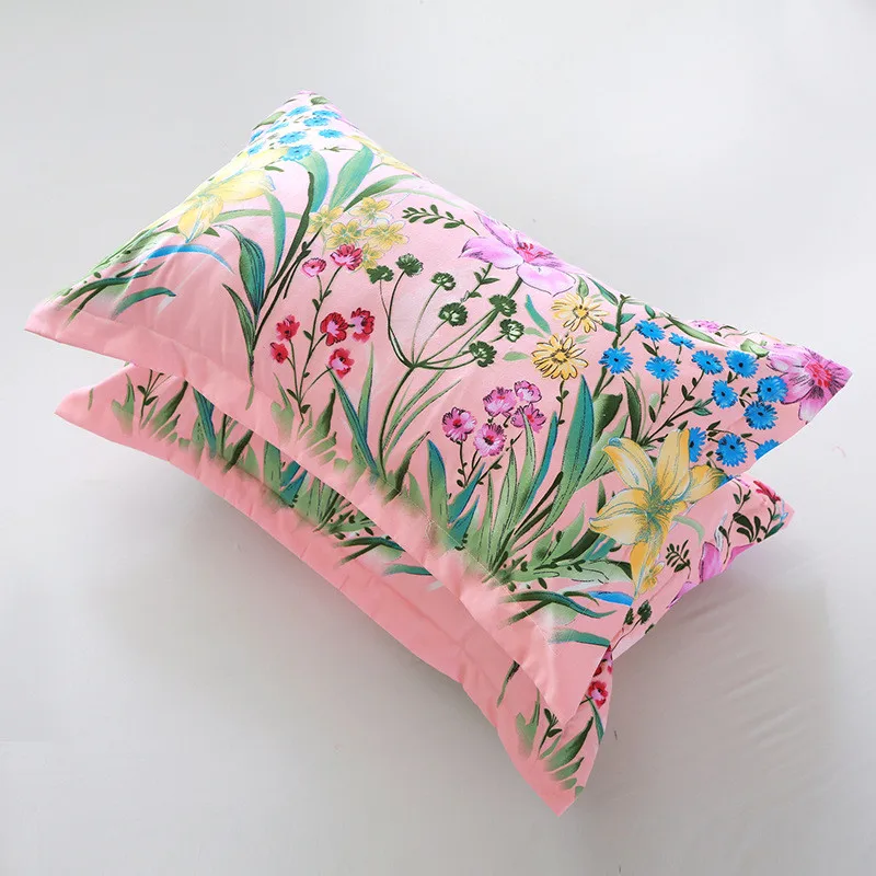

1pc 47cm*74cm Flower Print Cartoon Pillowcases Plaid Stripe Animal Fruit Pillow Cases Soft Home Textile Bedding Use