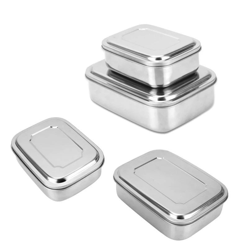 

3 Girds Small Protein Packer Snack Box Extra Small Divided Stainless Steel Container with Lid Dishwasher Safe