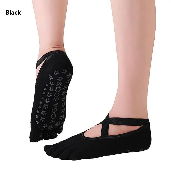 Нескользящие серые Красные однотонные носки не летние фиолетовые весенние женские танцевальные носки с ремешками осенние Скрещенные черные зимние хлопковые носки для йоги