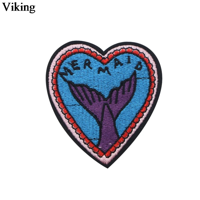 

Sew On Applique Mermaid Cute Patch Cheap Embroidery Iron On Cartoon Patches For Kids Clothes Jacket Hat Badges G0008