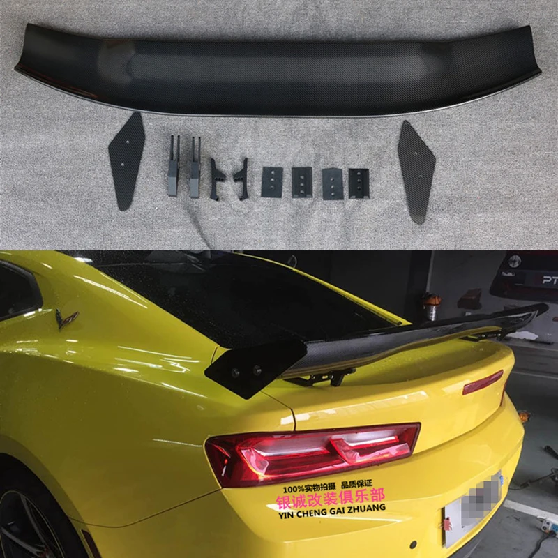 

Car Accessories High Quality Carbon Fiber Rear Trunk Lip Spoiler Wing Decoration Fit For Chevrolet Camaro 2016 2017 2018