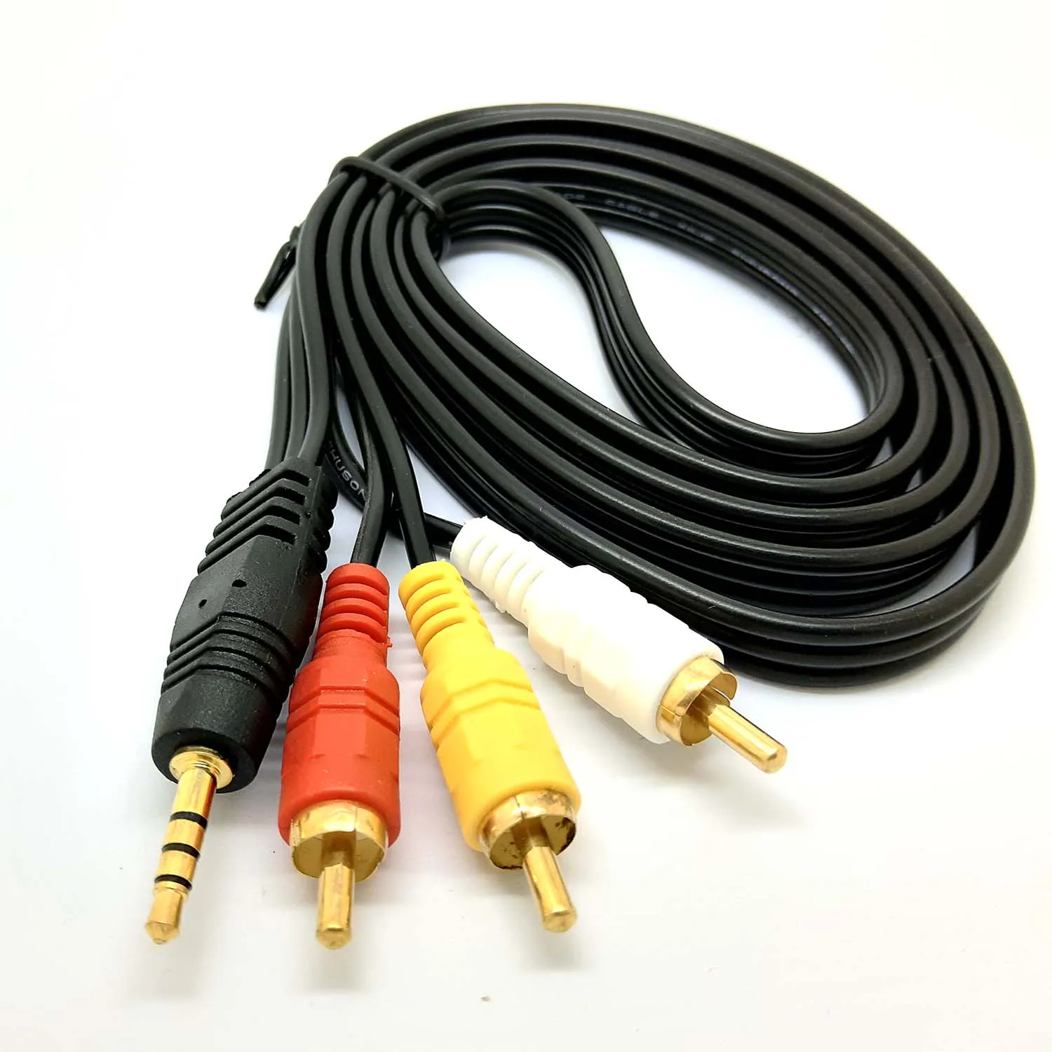 10 قطعة 3.5 مللي متر إلى 3 RCA AV A/V TV مرئيات CordFor RCA كوبي MP3 MP4 مشغل الوسائط