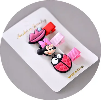 

36pcs/lot Korea Design Cartoon Cutie Mickey Crown Ribbon Bobby Pin Hairclip Kids Wedding Birthday Party Take-home Favor Decors