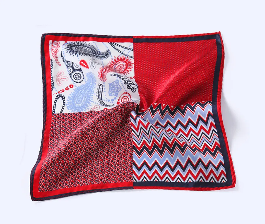 New-N127 HN12R) Red Herringbone Paisley Dot 26cm (5)