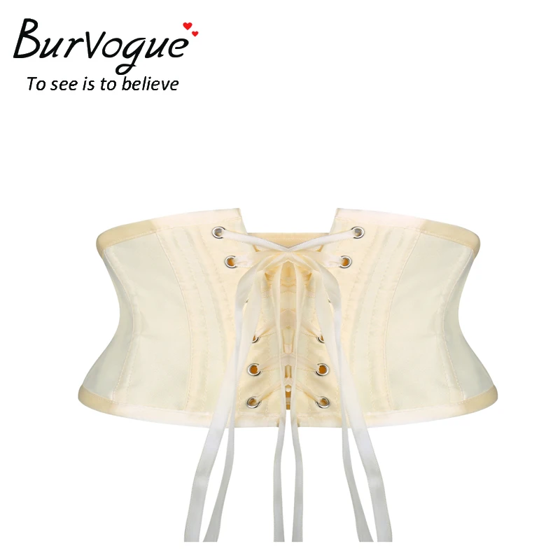 Burvogue, корсеты для талии, для похудения, корректирующий пояс, короткий торс, атласный корсет под грудь, сексуальный, на шнуровке, бюстье и корсеты для женщин