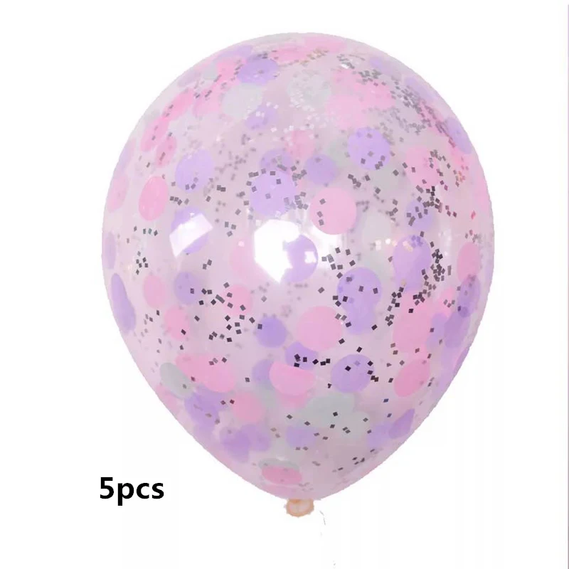 Style2-5pcs 5 шт./лот, 12 дюймов, конфетти, воздушные шары, прозрачные, вечерние, для свадебной вечеринки, украшения, для детей, для дня рождения, для вечеринок, воздушные шары - Цвет: Style2-5pcs