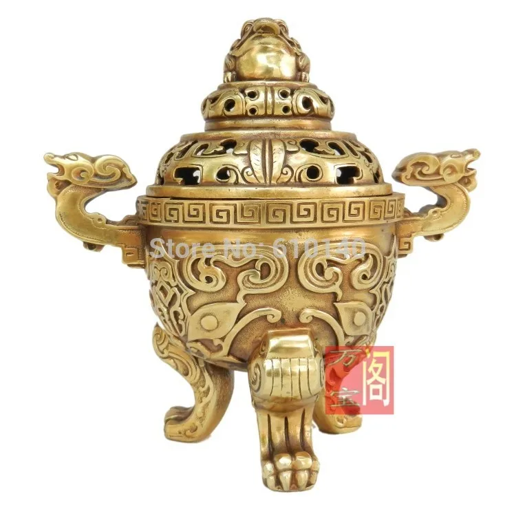 

Copper brass incense smoke incense censer toad feng shui Home Decoration
