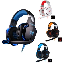 On sale Computer Stereo Gaming Headphones Kotion EACH G2000 Best casque Deep Bass Game Earphone Headset with Mic LED Light for PC Gamer