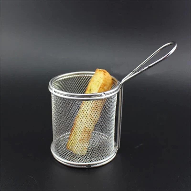 Hot Sell Single Serving Fry Basket Stainless steel Wire Mesh Noodle