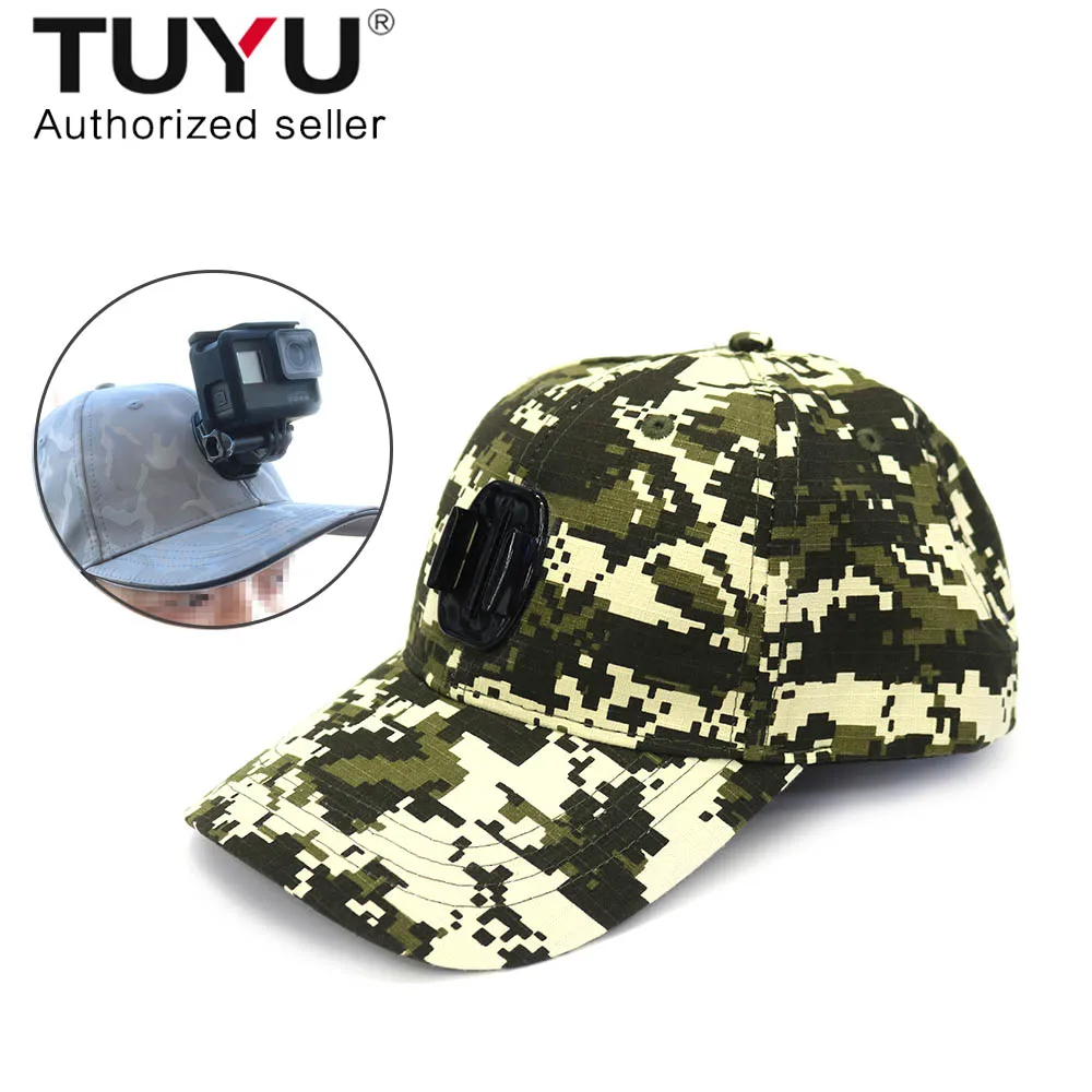 

Original TUYU Sports Camera Hat For GoPro Hero7/6/5 DJI OSMO EKEN SJCAM action Camera Hat With Screws And J mount Base Accessory