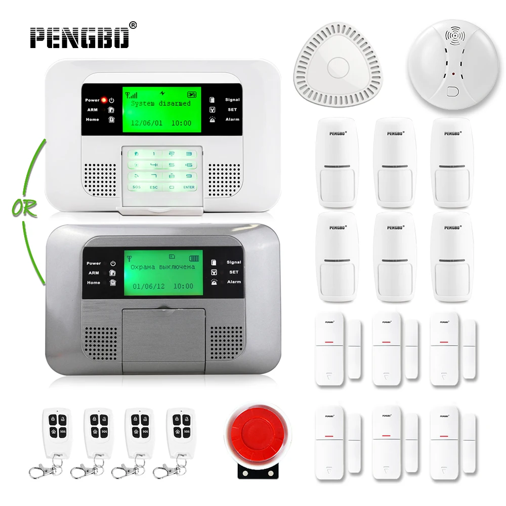 

PENGBO GSM+PSTN Alarm System Wireless Home Alarm PIR Motion Sensor Detector Security Alarm System
