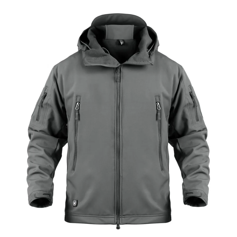 Comprar De talla grande XS 5XL para hombre chaquetas tácticas de concha suave impermeable de piel de tiburón de combate al aire libre caza ropa Camping escalada abrigo