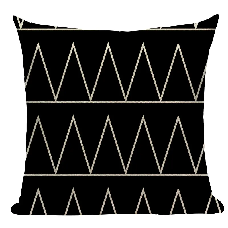 Скандинавские декоративные наволочки для подушек, Геометрическая Наволочка на подушку с рисунком животных, черно-белые диванные подушки для гостиной - Цвет: S7496