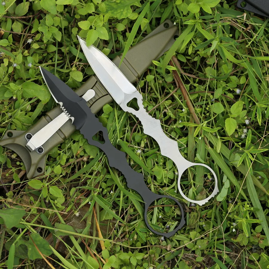 Karambit D2 Сталь тактический EDC инструменты бабочка фиксированный нож Открытый Охота Кемпинг выживания карманные Прямые ножи ABS оболочка