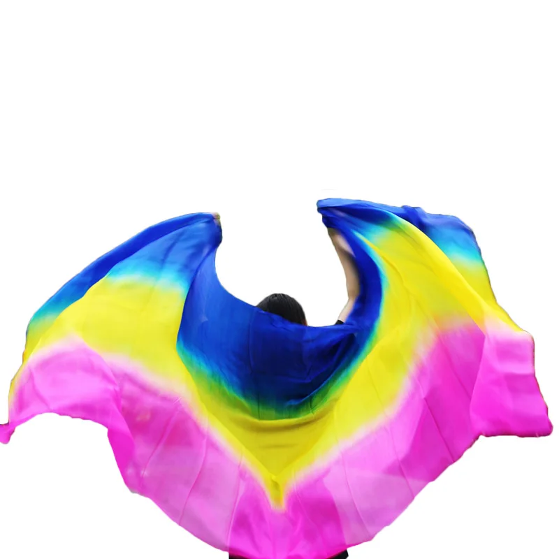 New style Belly dance veils 100% silk veils handmade gradual color veils can be customized