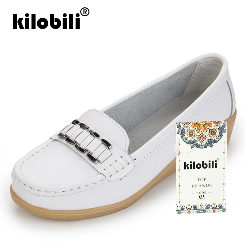 Kilobili/2019 г. весенние женские балетки из натуральной кожи на плоской подошве