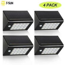 

4 PACK LED Solar Light 20 LEDs Waterproof Sensor Light Outdoor Light Path Corridor Wall Lamp Spot Lighting LED Solar Lamp