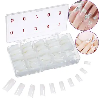 

500Pcs/Set French Acrylic Solid Color Fake Nail Tips Stickers Ballerina Nail Art Tips Full Cover Manicure DIY Manicure Tool