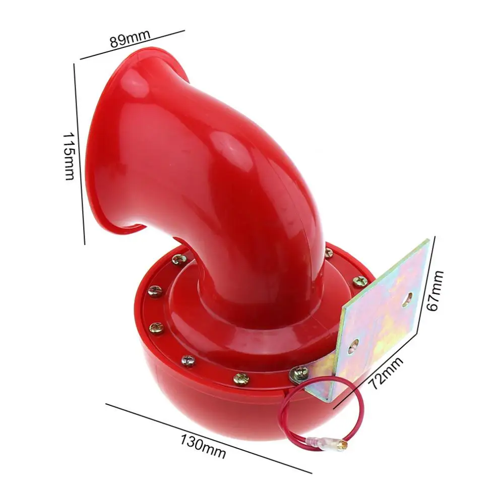 12V 115dB Красный Универсальный Прочный Электрический Бешеный бык воздушный рожок для автомобиля/грузовика/мотоцикла