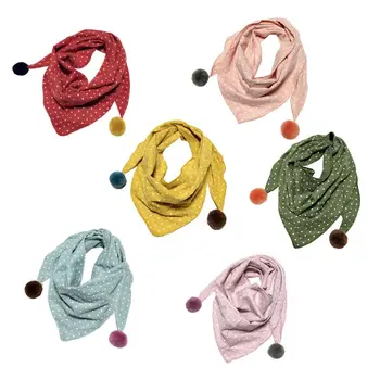 

Baby Girls Triangle Scarves Autumn Winter Boys Shawl Children Cotton Neckerchief