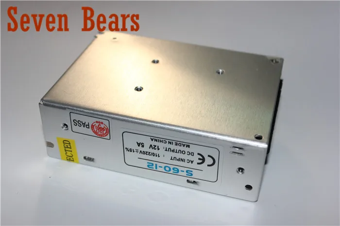 Мини 110 В/220 В переменного тока 100% металлический чехол тип 12V5A не
