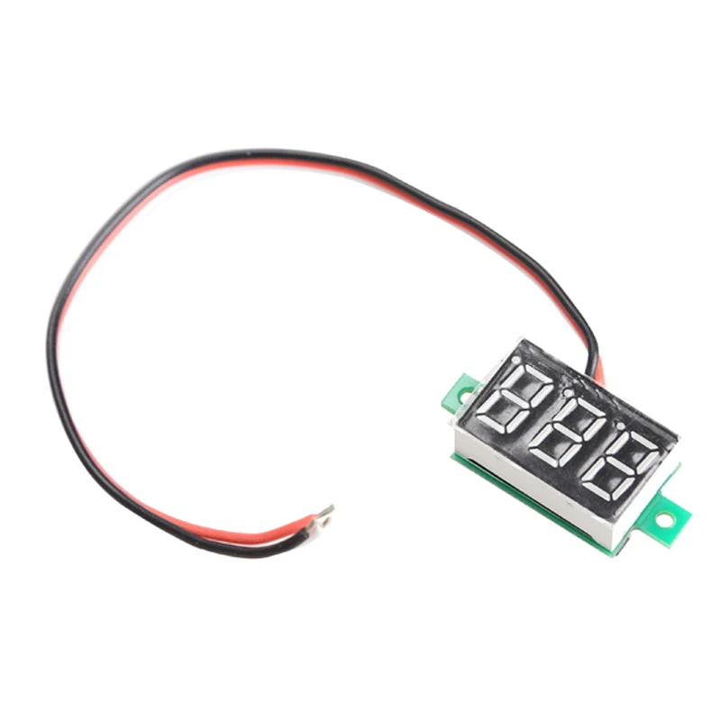 

Blue/Green Light Display Mini Digital Voltmeter DC0-100V LED Panel Voltage Meter with Three Wires Car Accessaries
