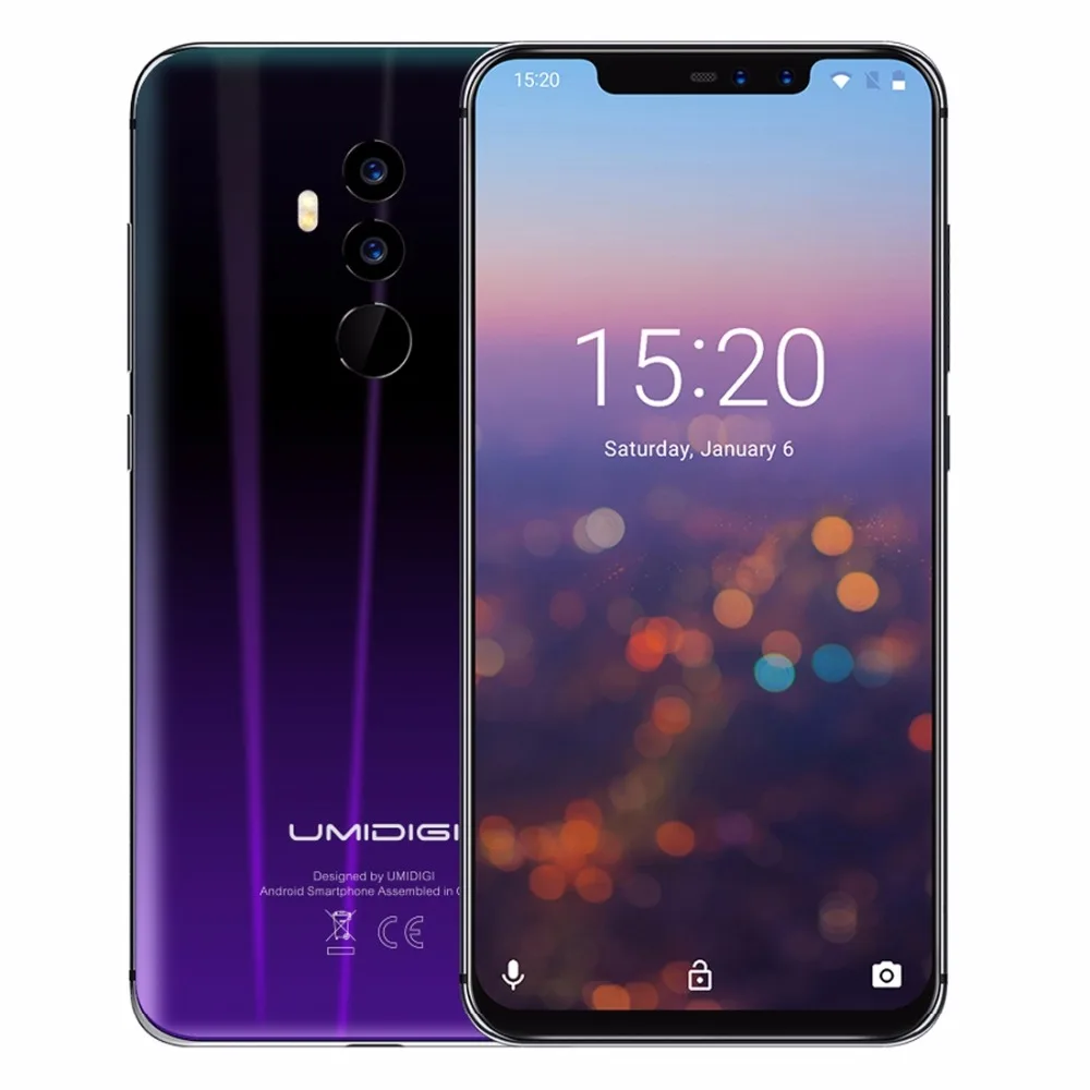UMIDIGI Z2 4G Global версия мобильных телефонов Android 8 1 6 ГБ + 64 GB Helio P23 восьмиядерный