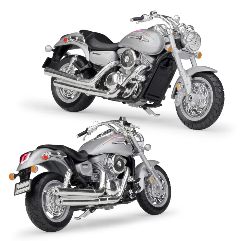 WELLY 1/18 масштаб игрушки, модели мотоциклов Kawasaki Vulcan 1500 литья под давлением металлический мотоцикл модель ручной работы игрушка для коллекции, подарок, дети