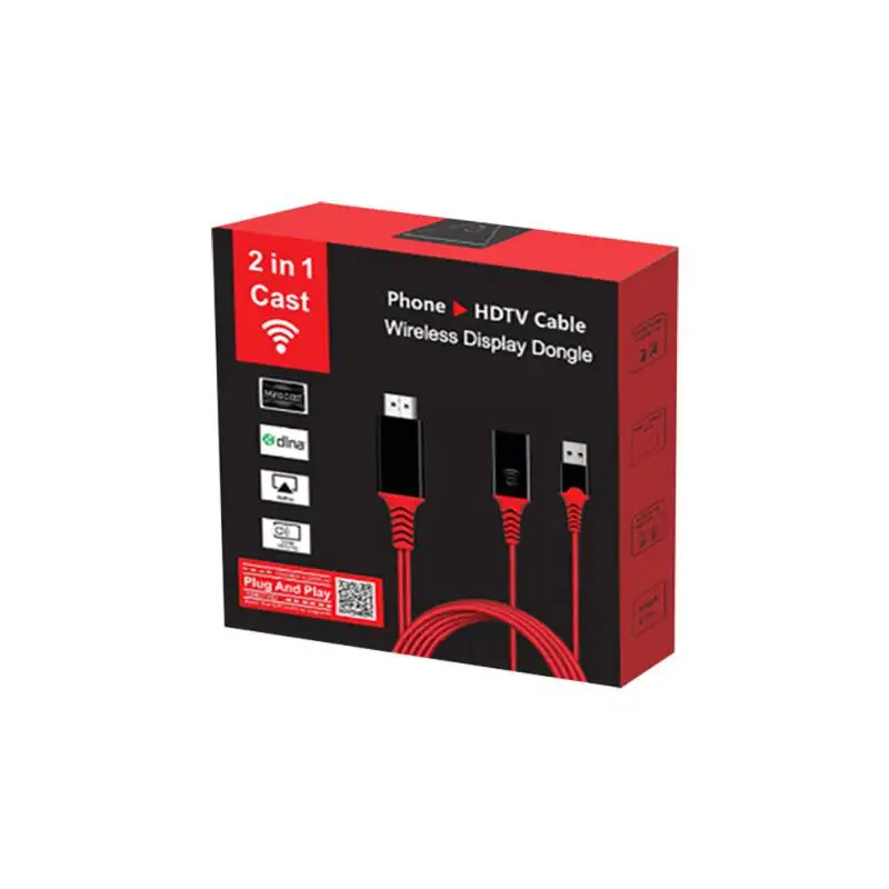 Кабель HDMI USB беспроводной экран 2 4 ГГц + 5 двухдиапазонный Wi Fi