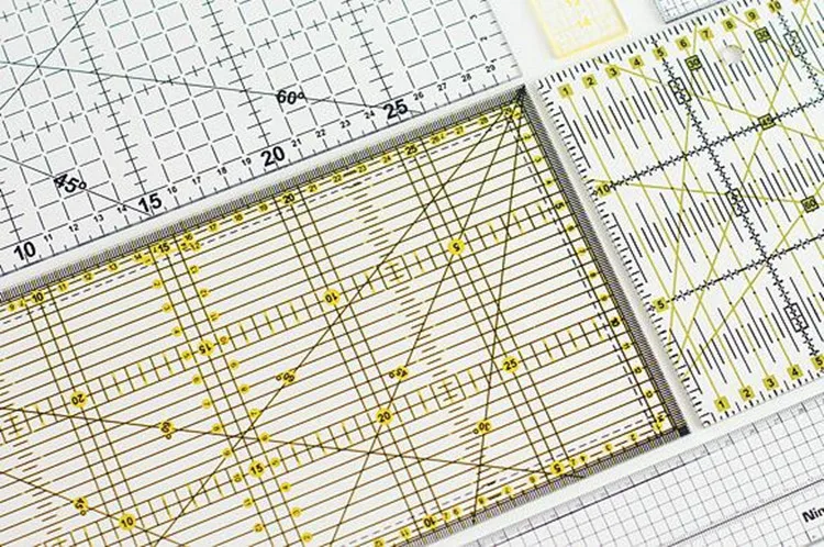 2 шт. Лоскутная линейка инструменты для квилтинга высококачественная акриловая краска прозрачный материал шкала линейки школьные принадлежности