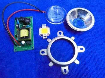 

10W High Power LED + 10W LED Driver + 44mm Lens + Reflector Bracket For DIY led kit