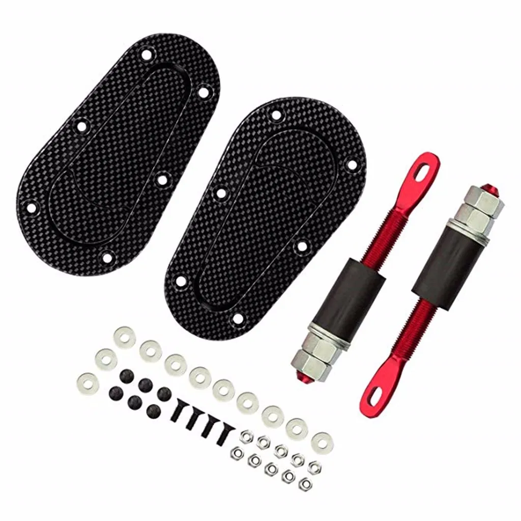 

Universal Racing Car Bonnet Plus Flush Hood Latch Pin Key without Lock Kit Lock Aluminum Car Quick Latch Pins Lock Clip Engine