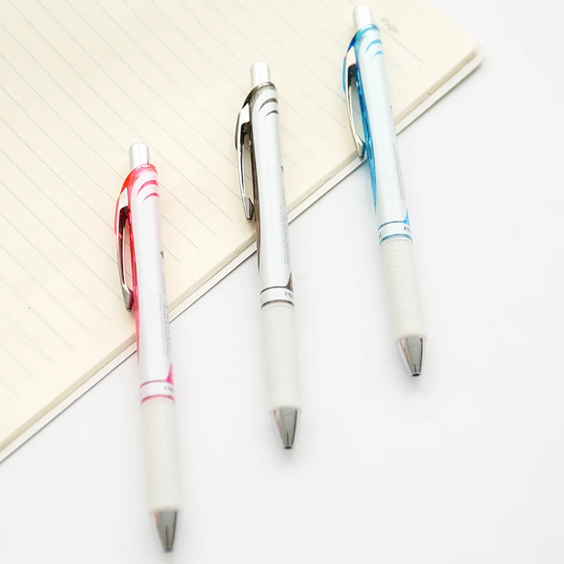 Ручка для гелевых чернил Pentel EnerGel 0 5 мм белый корпус красный/синий/черный 6