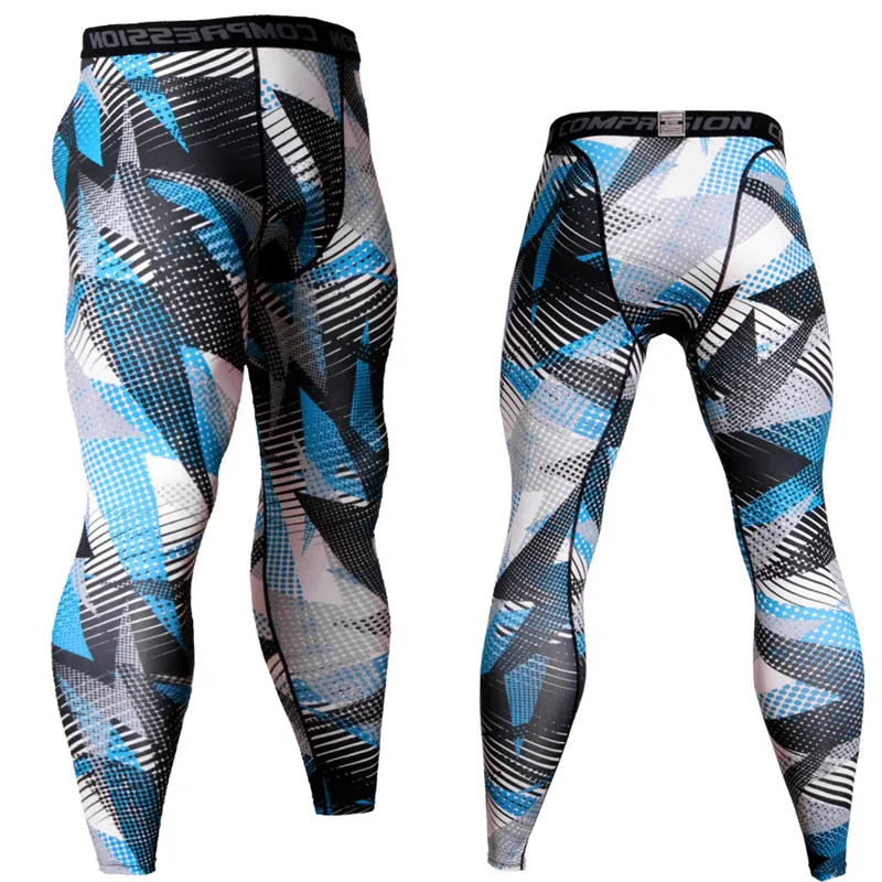 

2019 New Men Tight Pants Leggings Running Sports Jogging Workout MMA Gym Fitness Male Trousers Crossfit Elasticity Sportswear