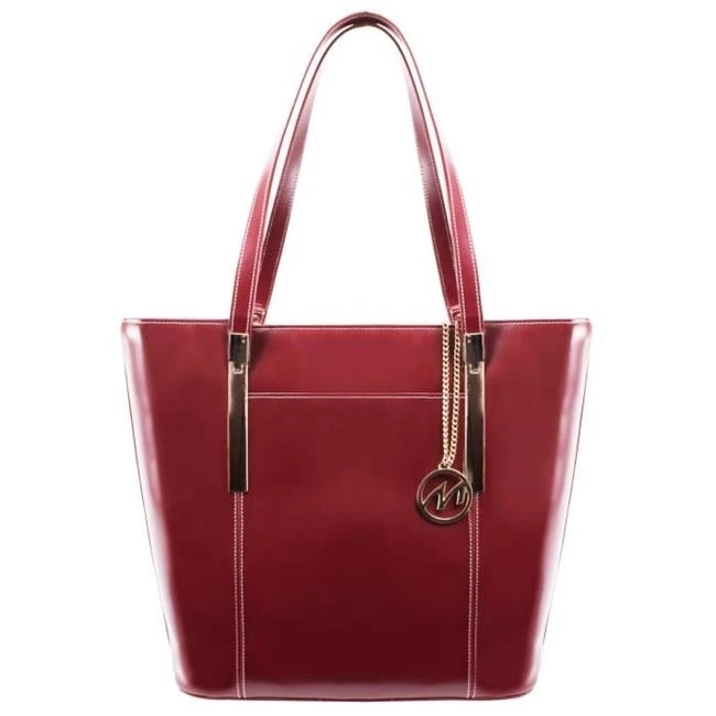McKlein USA 97736 Ladies Leather Tote with Tablet Pocket Red