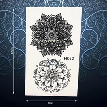 Exquisite Sun Flower Temporary Tattoo Sticker For Women Black Ink Henna Body Art Decals Waterproof Arm Neck Tattoo Stickers PH72
