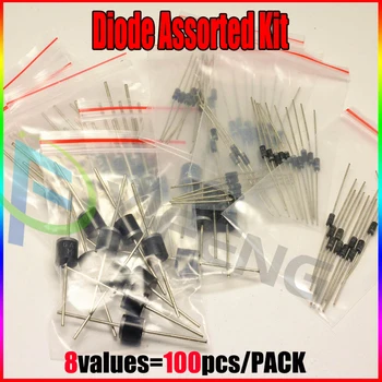 

Fast Switching Schottky Diode kit set 1N4148 1N4007 1N5819 1N5399 1N5408 1N5822 FR107 FR207,8values=100pcs,Electronic Components
