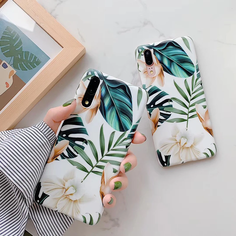 

Tropical Plants leaves floral phone cases for Huawei P20 P20 Pro lite P30 Pro P30 lite soft tpu case for Huawei Mate 20 Pro