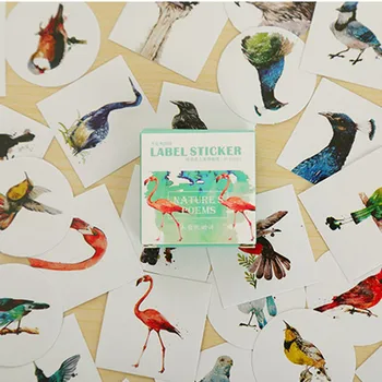 

40 Pcs/pack Cute Flamingo Birds Adhesive Diy Sticker Stick Label Notebook Album Diary Decor Student Stationery