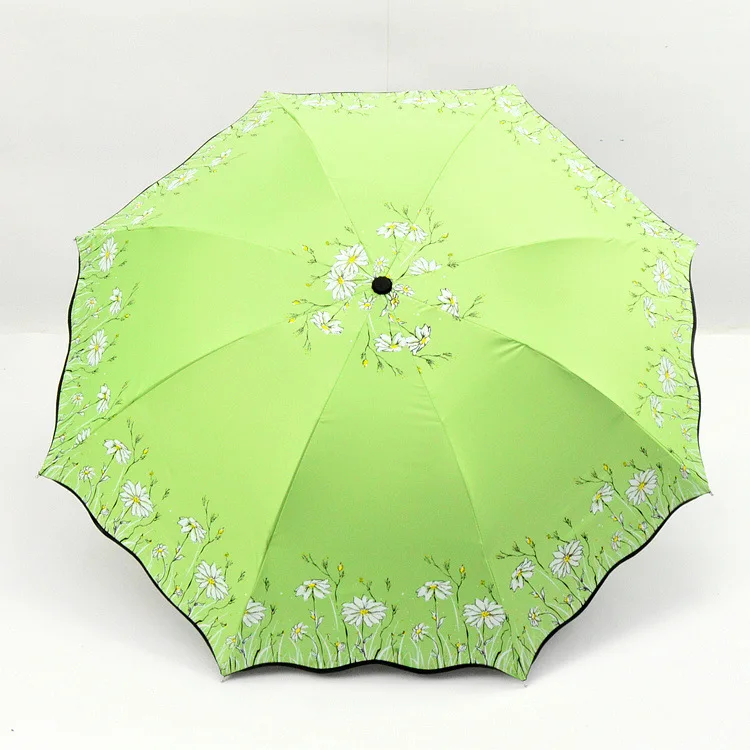YADA 2019 Small Daisy Flower Umbrella Rainy Lace Floral Princess Umbrella For Women UV Folding Windproof Umbrellas Parasol YD193