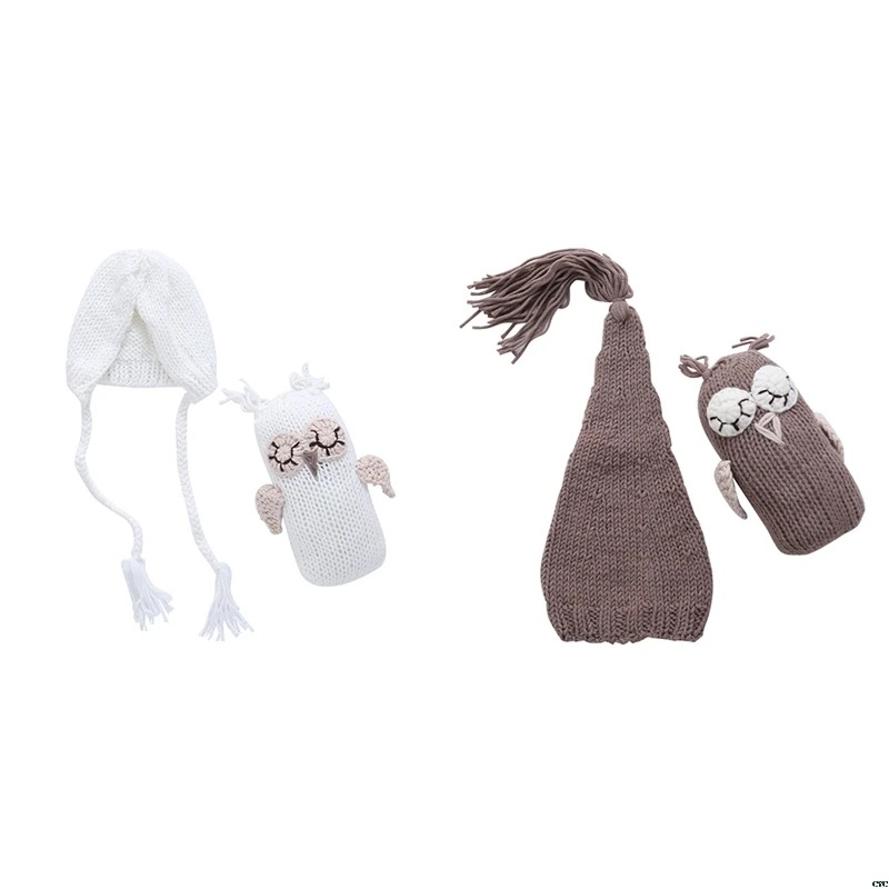 Chapéu do Bebê Recém-nascidos do Bebê Recém-nascido Bonito Crochê Tricô Traje Prop Outfits Foto Fotografia Adereços Meninas 20 Bebê recém-nascido bonito crochê tricô traje prop