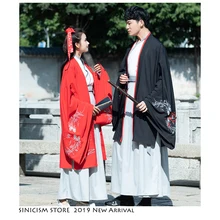 Магазин Sinicism для мужчин и женщин, китайский стиль, парный костюм из 3 предметов, платье Тан, народный танец, Национальный костюм ханьфу, древняя одежда