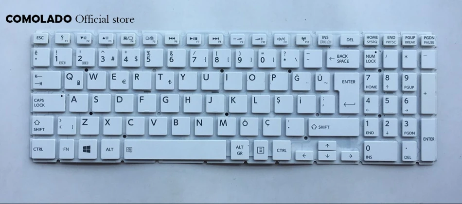 

TR Turkish keyboard For Toshiba Satellite L50-B L50D-B L50-B-13E l50-B-1F6 White Keyboard TR Layout