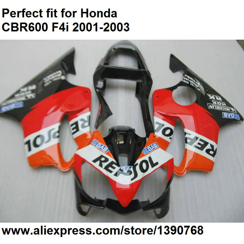 Обтекатели из АБС-пластика для Honda CBR 600 F4i 2001 2002 2003 комплект обтекателей красного и