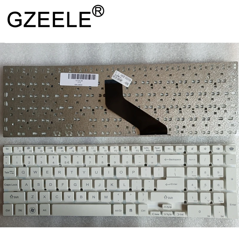 GZEELE Белый США Английский Клавиатура для ноутбука acer Aspire E1-522 e1-510 E1-530 E1-530G E1-572 E1-572G E1-731 E1-731G