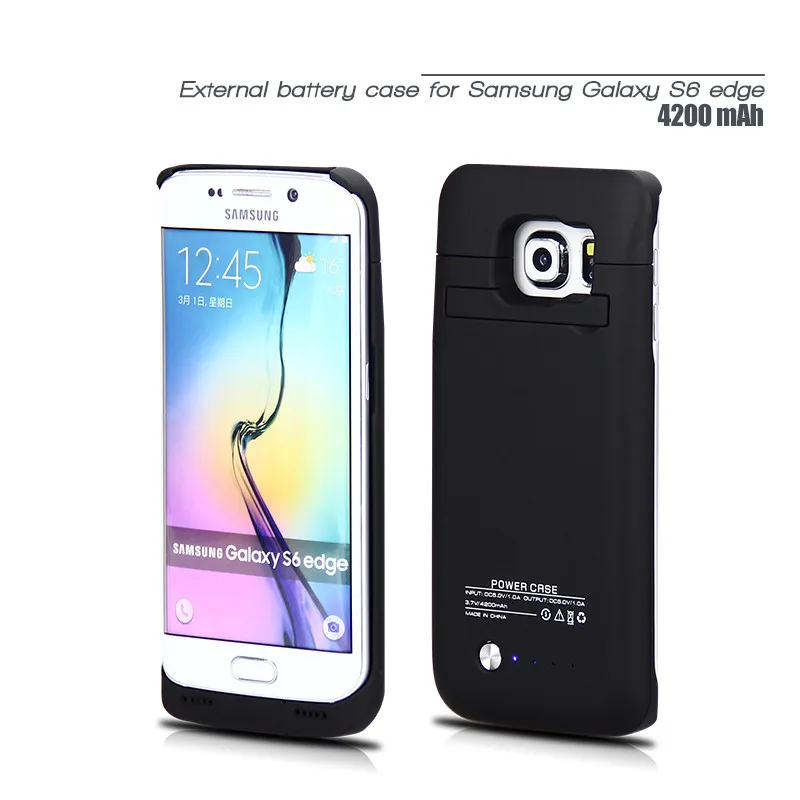 Egeedigi 4200 мАч портативный чехол для зарядки аккумулятора для samsung galaxy S6 Edge Plus внешний чехол для резервного питания с держателем