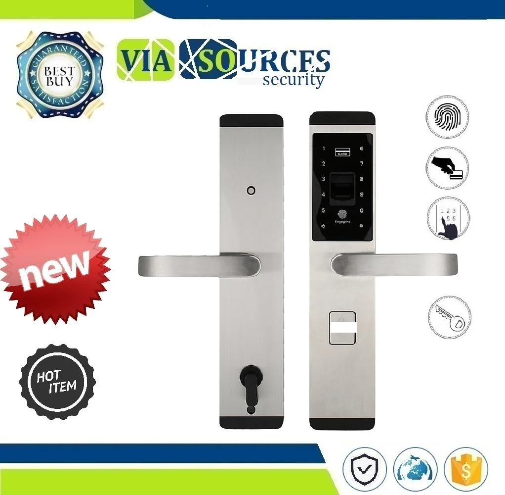 

Fingerprint Lock Digital Electronic Door Lock For Home Anti-theft Intelligent Lock Password & RFID Card Home Office Factory Door
