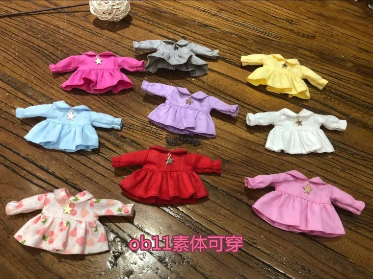 

Pure clothes for Obitsu11 OB11 1/12 doll star Siamese Skirt available for cu-poche OB11 doll accessories doll Siamese Skirt